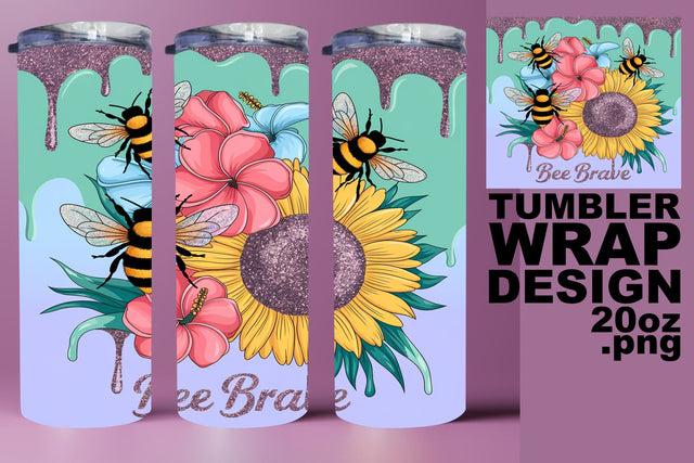 Stunning tumbler wrap, ideal for sublimation gifts! , Bee Sublimation HoodArtCraft 