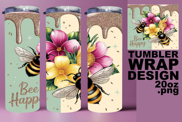 Stunning tumbler wrap, perfect for sublimation lovers! , Bee Sublimation HoodArtCraft 