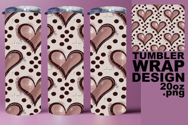 Stunning tumbler wrap, vibrant PNG for crafting! , Heart Sublimation HoodArtCraft 