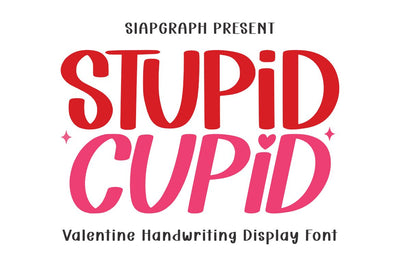 Stupid Cupid - Playful Handwriting Font Font Masyafi Studio 