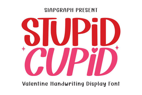 Stupid Cupid - Playful Handwriting Font Font Masyafi Studio 