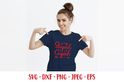Stupid cupid SVG. Anti Valentines Day quote shirt design SVG LaBelezoka 