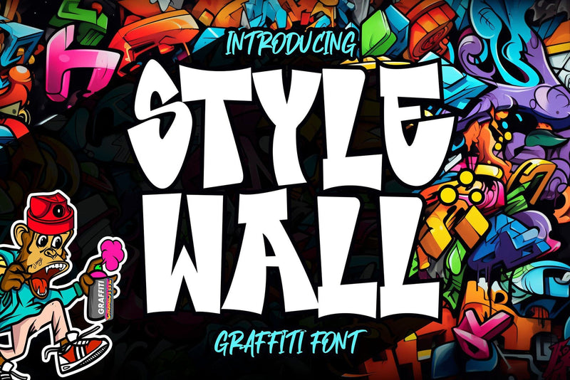 Style Wall - Urban Graffiti Font Font Mozzatype 