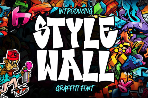 Style Wall - Urban Graffiti Font Font Mozzatype 