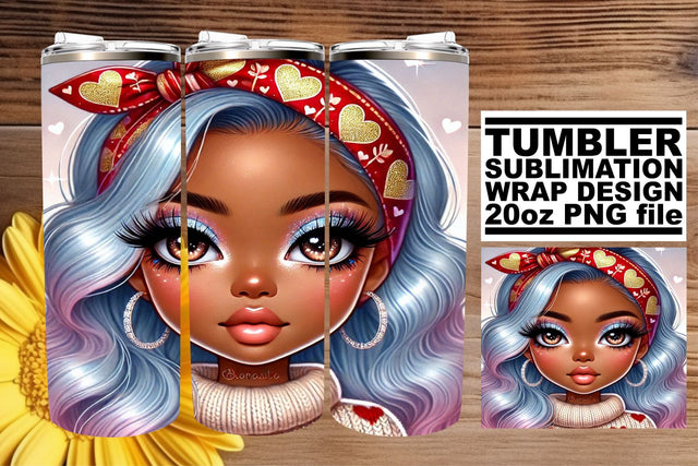 Stylish 20oz wrap, elevate your drinkware collection! , Love Girl Sublimation afrosvg 