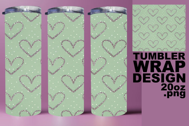 Stylish 20oz wrap, vibrant PNG for unique creations! , Heart Sublimation HoodArtCraft 