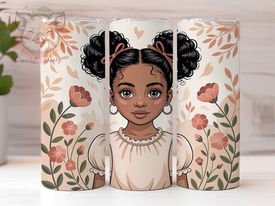 Stylish Afro Girl Tumbler, Cultural Art, Stylish Design, Empowerment Theme, Tumbler Wrap, Sublimation Design, 20oz Tumbler Sublimation Lara' s Designs 