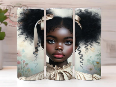 Stylish Afro Girl Tumbler, Cultural Art, Stylish Design, Empowerment Theme, Tumbler Wrap, Sublimation Design, 20oz Tumbler Sublimation Lara' s Designs 
