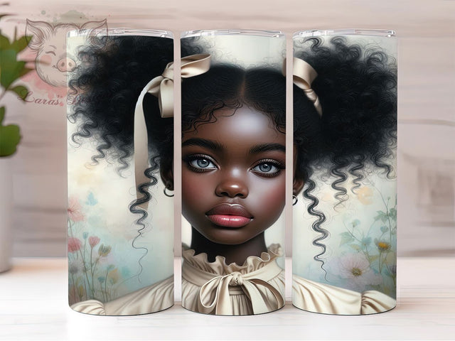 Stylish Afro Girl Tumbler, Cultural Art, Stylish Design, Empowerment Theme, Tumbler Wrap, Sublimation Design, 20oz Tumbler Sublimation Lara' s Designs 