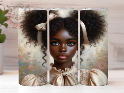 Stylish Afro Girl Tumbler, Cultural Art, Stylish Design, Empowerment Theme, Tumbler Wrap, Sublimation Design, 20oz Tumbler Sublimation Lara' s Designs 