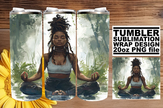 Stylish Afro Woman Tumbler Design Collection Sublimation afrosvg 