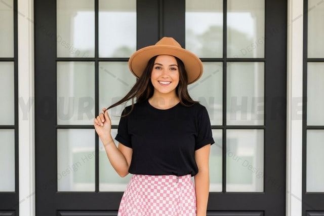 Stylish black t-shirt mockup design Mock Up Photo Designangry 