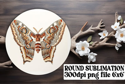 Stylish Butterfly Round Sublimation for Keychains and Car Drink Coasters Sublimation afrosvg 