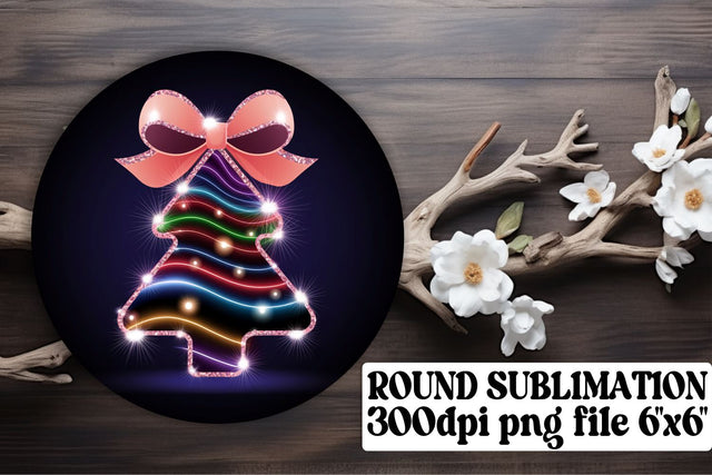 Stylish circle designs, keychain PNGs for sublimation! , Neon Xmas Sublimation afrosvg 