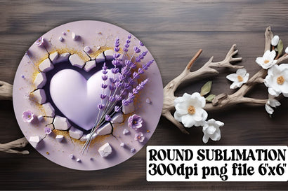 Stylish circle designs, perfect for vibrant keychain projects! , 3D Heart Sublimation afrosvg 