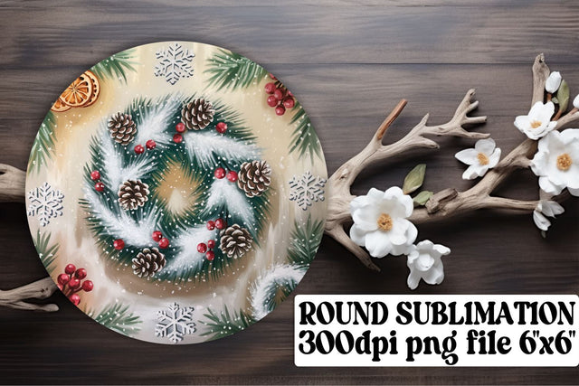 Stylish circle PNG files for keychains, sublimation-friendly! , Christmas Sublimation afrosvg 