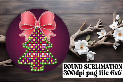 Stylish circle PNG files for keychains, sublimation-friendly! , Neon Xmas Sublimation afrosvg 