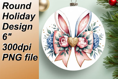 Stylish circle PNGs for crafting unique keychains, get started today., Easter Bunny Sublimation HoodArtCraft 