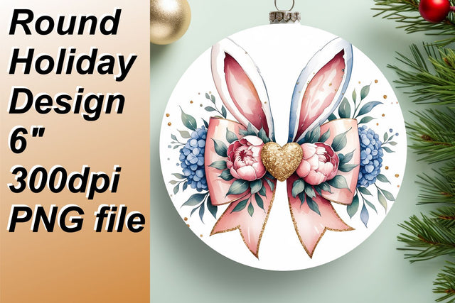 Stylish circle PNGs for crafting unique keychains, get started today., Easter Bunny Sublimation HoodArtCraft 