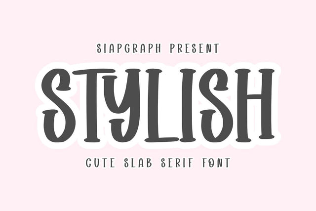 Stylish - Cute Slab Serif Font Font Masyafi Studio 