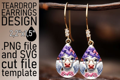 Stylish design, ideal for custom earrings! , Valentines Sublimation afrosvg 