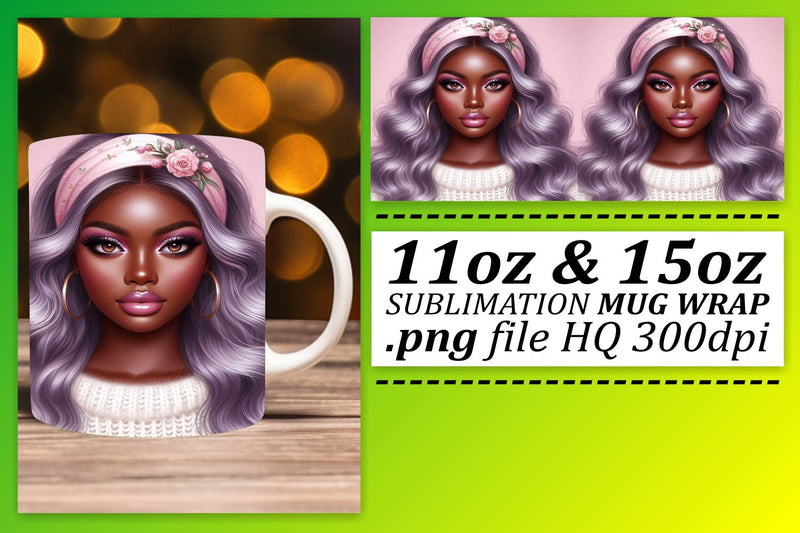 Stylish designs for 11oz and 15oz mugs, get started! , Love Girl Sublimation afrosvg 