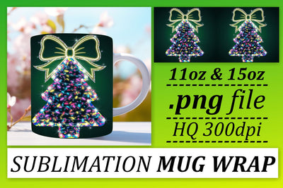 Stylish designs for 11oz and 15oz mugs, get started! , Neon Xmas Sublimation afrosvg 