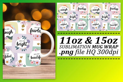 Stylish designs for 11oz and 15oz mugs, get started! , Quote Sublimation afrosvg 