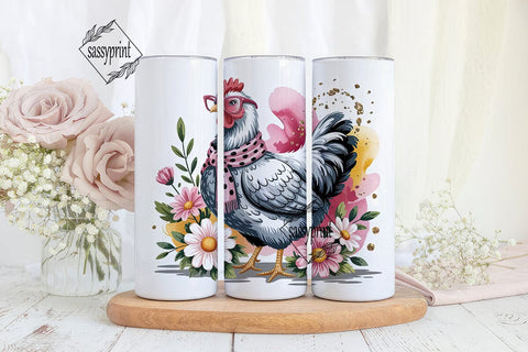 Stylish Hen 20oz Tumbler Wrap Sublimation sassyprint 