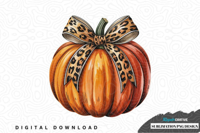 Stylish leopard print pumpkin sublimation design Sublimation Regulrcrative 