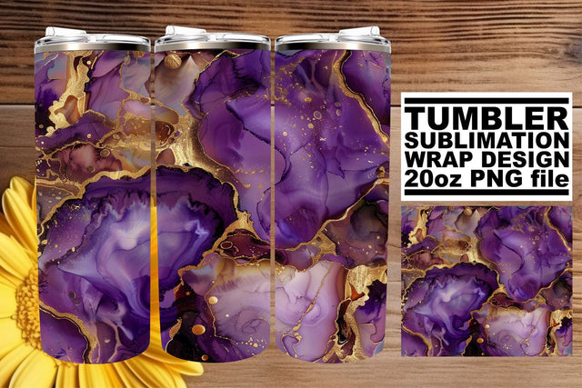 Stylish Marble Print Tumbler Wrap - Sublimation 20oz Sublimation afrosvg 