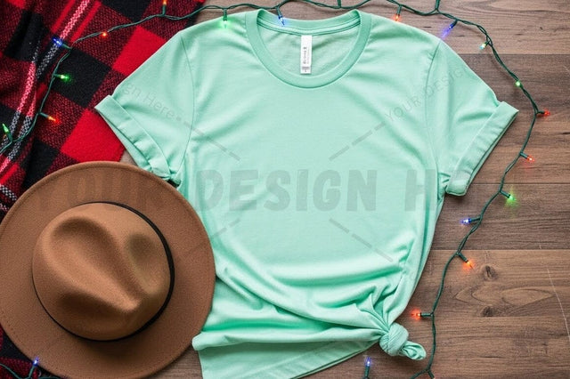 Stylish mint green t-shirt mockup design Mock Up Photo Designangry 
