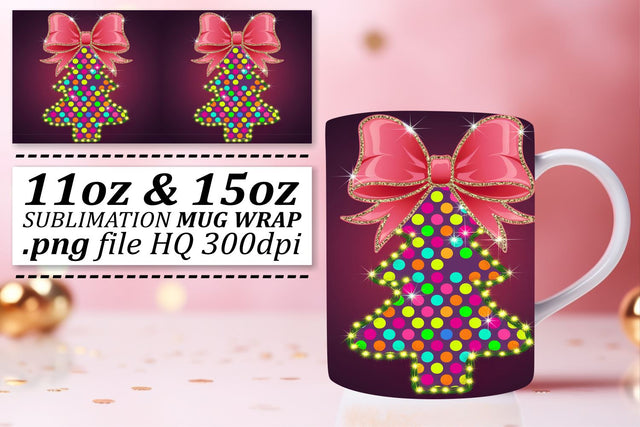 Stylish mug templates, ideal for coffee enthusiasts! , Neon Xmas Sublimation afrosvg 