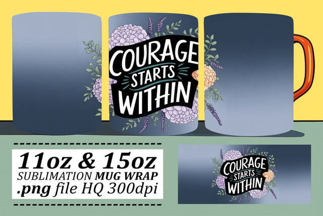 Stylish mug wrap PNGs, impress with every sip! , Quote Sublimation afrosvg 