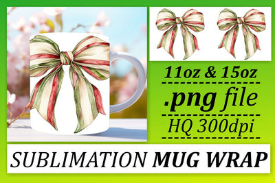 Stylish mug wrap PNGs, perfect for DIY projects! , Bow Sublimation afrosvg 