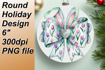 Stylish round designs for custom keychains, perfect for gifting., Easter Bunny Sublimation HoodArtCraft 