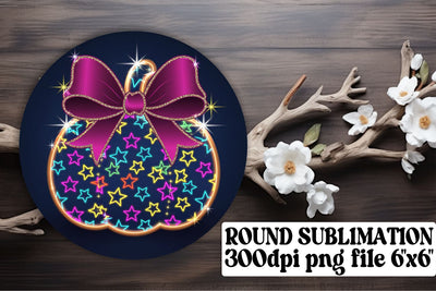 Stylish round designs, great for keychain sublimation use! , Neon Fall Sublimation afrosvg 