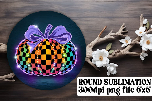 Stylish round designs, great for sublimation keychain use! , Neon Fall Sublimation afrosvg 