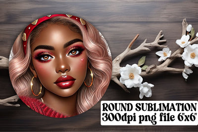 Stylish round PNGs, ideal for custom keychain projects! , Love Girl Sublimation afrosvg 