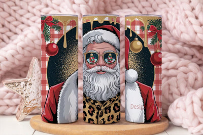 Stylish Santa Christmas 20oz Tumbler Sublimation DesignSVG 