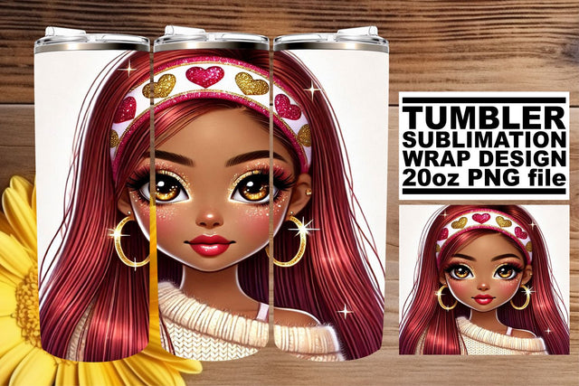 Stylish sublimation wrap, perfect for creative projects! , Love Girl Sublimation afrosvg 