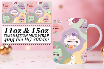 Stylish sublimation wraps, transform your mugs! , Quote Sublimation afrosvg 