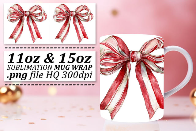 Stylish templates for mugs, create stunning gifts! , Bow Sublimation afrosvg 