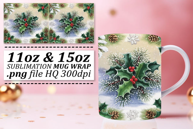 Stylish templates for mugs, create stunning gifts! , Christmas Sublimation afrosvg 