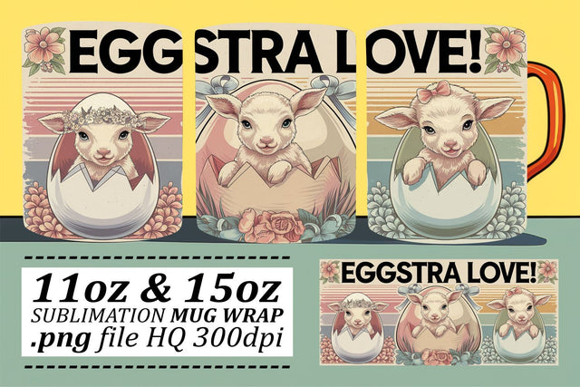 Stylish templates for mugs, create stunning gifts! , Easter Sublimation afrosvg 