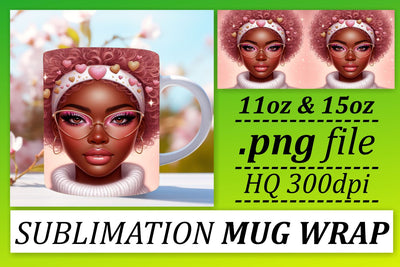 Stylish templates for mugs, create stunning gifts! , Love Girl Sublimation afrosvg 