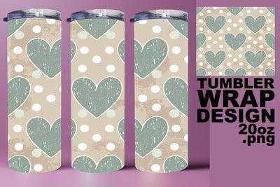 Stylish tumbler design, easy-to-use PNG for crafting! , Heart Sublimation HoodArtCraft 
