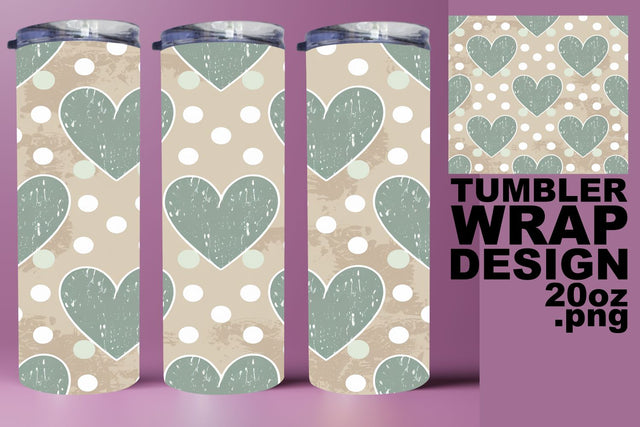 Stylish tumbler design, easy-to-use PNG for crafting! , Heart Sublimation HoodArtCraft 