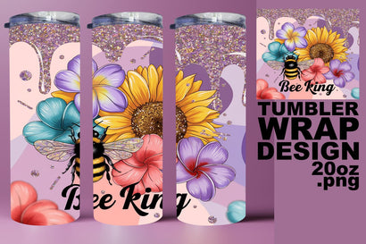 Stylish tumbler design, easy-to-use PNG for gifts! , Bee Sublimation HoodArtCraft 