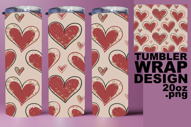 Stylish tumbler design, perfect for crafting adventures! , Heart Sublimation HoodArtCraft 